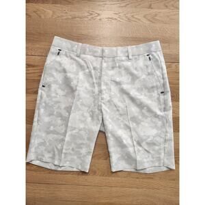 G/Fore Golf Shorts Mens 38 Icon Camo Skull Crossbones Stretch Gray White Outdoor